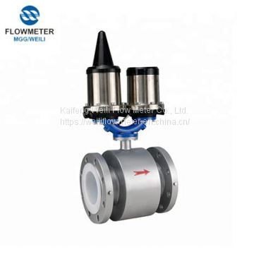 Battery Powered Electromagnetic Water Flow Meter, Stainless Steel Flowmeter Food Industry