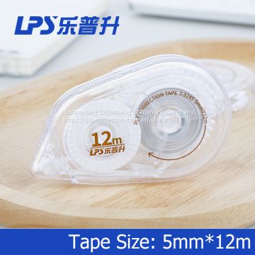 Smooth Self Adhesive Correction Tape With PET Tape Transparent Color School Supplies Correction Roller