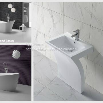 solid surface freestanding bathroom basin with good quality from factory KKR