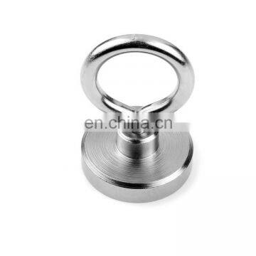 custom wholesale high quality permanent round pothook diameter 25mm 32mm pot magnet with threaded stem