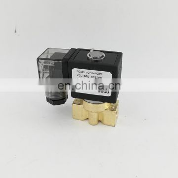 PU-M03 G1/8 2 way zero pressure start small solenoid valve orifice 2.5mm high temperature plug type brass valve