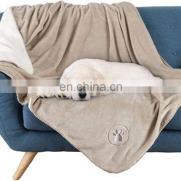 TEX-CEL OEM Polyester Reversible Super Soft Flannel Waterproof Dog Pet Blankets photo-3