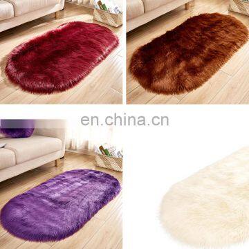 Warm White Faux Fur Mat Rug Carpet photo-4