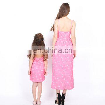 2019 New Summer Pink Bow Adjustable Strap Button Boutique Wholesale Mommy And Me Matching (this Link for WOMAN) photo-2