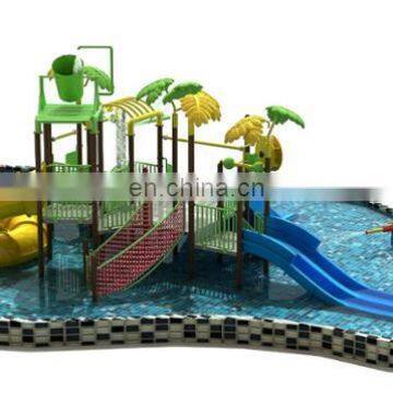Outdoor or Indoor Swimming Pool With Fiberglass Slide, Children's Recreation Water House