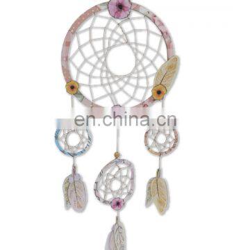 Customization Warm Wall Hanging Home Decor DIY Craft Supplies Hand Knitting Toy Handmade Dream Catcher With Feathers