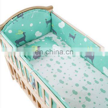 2020 New Design Baby Bumper Set 100% Cotton Fabric Cartoon Printed Luxury Modern Style Multi Size Baby Crib Bedding Set photo-2