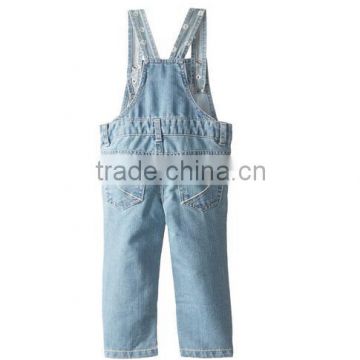 Lovelybabies 2015 wholesale children girl Ruffle denim Overall kids long pants