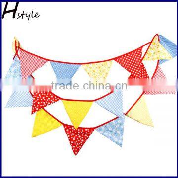 Handmade Flag Bunting Vintage Wedding Shabby Chic Floral Spot Stripe PL035