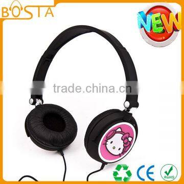 Wholesale fashion design in season best price OEM ODM pink cartoon cheap headphones