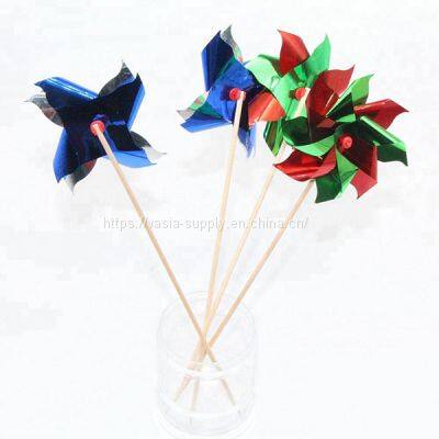 Party Decorative Wooden Toothpicks Disposable Windmill Pick photo-2