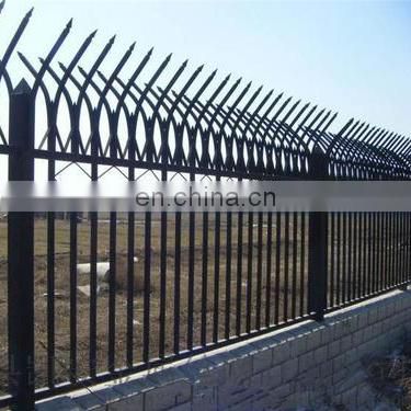 Super high strength zinc steel hollow PVC covering treatment of courtyard block building Wrought Iron fence