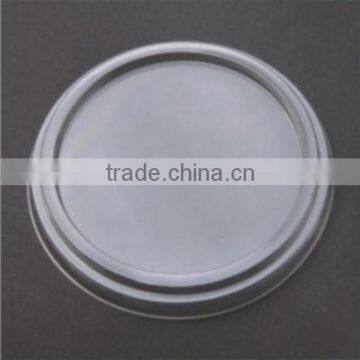 High transparency and durability flat PET cup lid 132mm