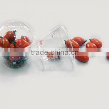 9oz disposable fruit container, plastic cup, customized cup, cherry cup