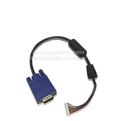 Chinese Manufacturer Best Price VGA 15 Pin to Wire Harness Customized Length Computer Cable Connector