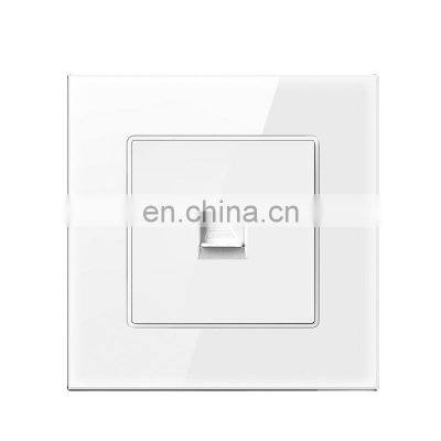 puter Wall Socket,  Network Module, Crystal Glass Panel Cable network Interface Outlet