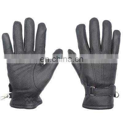 HANDLANDY Flexible Full Grain Goatskin Leather Palm Work Gloves Safety Cut Resistant Lining Leather Working Gloves For Men