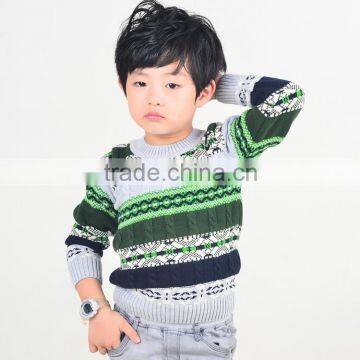 Knitted pullover tight design fashion boys jumper o-neck sweater