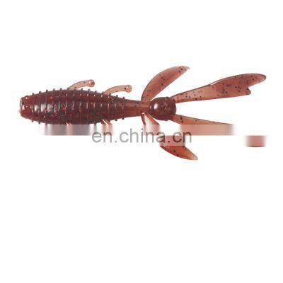 Hot sell 1.8g  trolling lures saltwater silicone soft prawn fish lure soft prawn fish lure