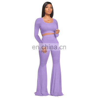 2021 Two Piece Set Women Clothing,2 Piece Set Women,Sexy Costumes Crop Top Matching Sets Outfit Two Piece Pants Set photo-5