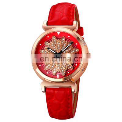 Custom Logo Skmei 1766 Leather Luxury Hand Quartz Wristwatch Lady Brand Wrist Women Watch