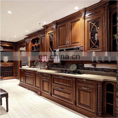 Kitchen Cabinet Cuisine Luxury Cherry Solid Wood Shaker Style Kitchen Cabinets