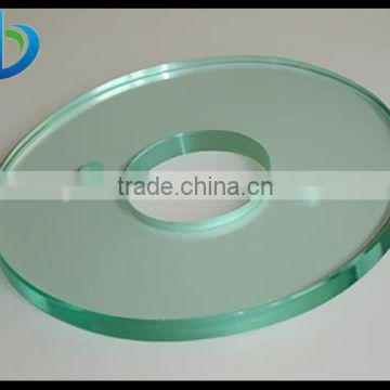 Low price 1.1-10mm tempered flat clear glass circles