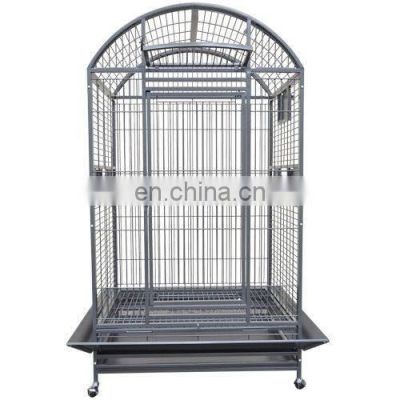 black powder coated bird cage