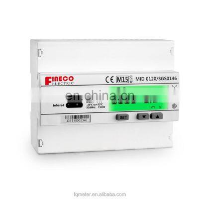 Internal transformer three phase prepaid smart energy meter relay