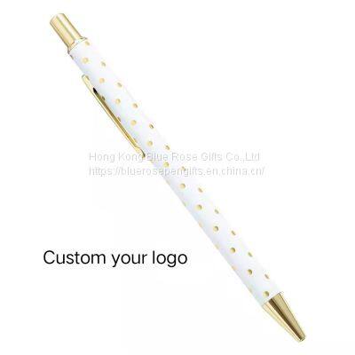 Kawaii Custom Heat Transfer Metal Click Ballpoint Pen Sweet School Office Supplies Students Gift Awards Exquisite Writing Tool