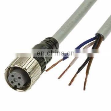 Omron Cable XS5F-D421-C80-F assembly with a 4 Pole M12 Connector Socket and an Unterminated End, 1m Cable