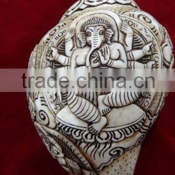 Hand Carved Conch shell