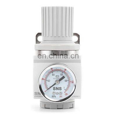 SNS SAR3000K-03 Female Thread 3/8 BSP Compact Type Relief Type Air Pressure Regulator 0-0.85Mpa Adjustable, Bracket, Gauge