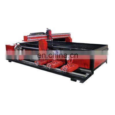 Table Pipe tube tank Sheet plate profile CNC Plasma Cutting Machine Desktop type with rollers tracks guide 1560 1530