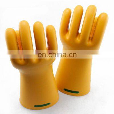 35KV Class 3 AC Electrical High Voltage Natural Rubber Insulation Work Gloves