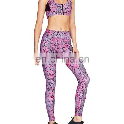 custom design wholesale price sparkle blue lady Sublimation printing leggings for women