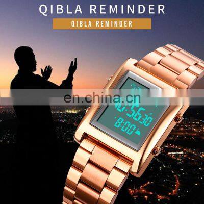 Hot Selling Skmei 1815 Muslim Qibla Watch Gold Digital Wristwatch Waterproof 50 Meters for Men photo-5