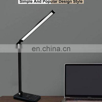 8W USB Fast Wireless Charging Aluminum Alloy Folding Led Desk Lamp With Wireless Charger photo-2