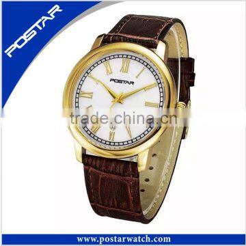 Round Dial Business Men Wrist Watch