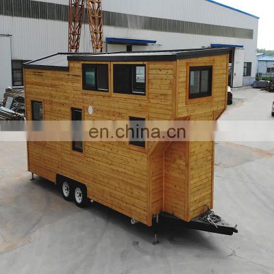 DFX  luxury prefabricated mobile trailer standard cabin mini tiny house on wheels with kitchen