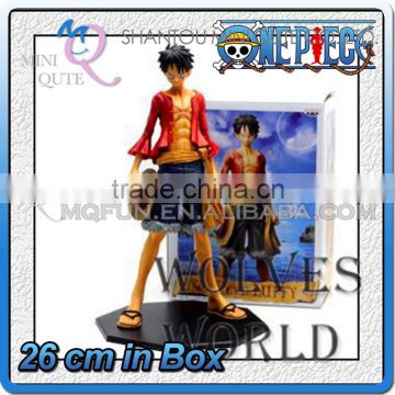 MINI QUTE 26 cm japanese anime Pirates one piece action figure strawhat Monkey D Luffy brinquedos boys in box NO.MQ 074