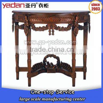 antique wood carved console table half moon table sale
