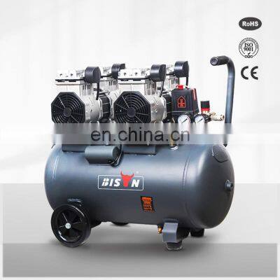 Bison Taizhou 50l 2.2Kw 8Bar 3Hp 50 Litre Dental Portable Electric Silent Oil Free Air Compressor Price