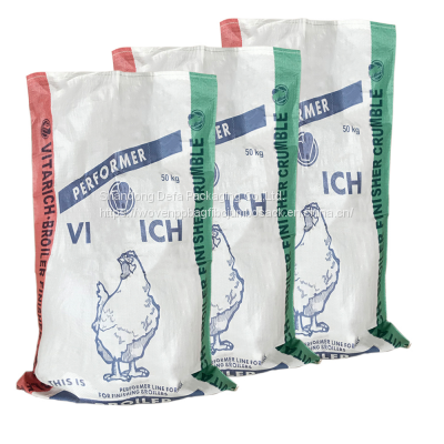 Transparent PP Laminated Woven Big Bag 50kg Corn Flour Mazie Poly Packing Flour Coating 25kg PP Woven Sack