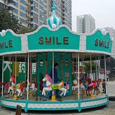 Amusement Rides Mechanical Indoor Chinese Green Carousel Ride For Kids Equipment photo-2