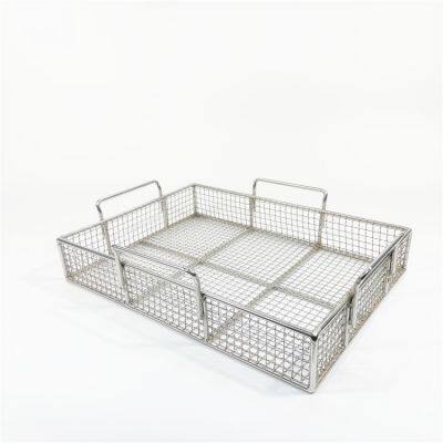SS304 Medical Disinfection Wire Mesh Basket Stainless Steel Medical Basket photo-3