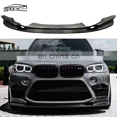 F85 X5M F86 X6M  Carbon Fiber 3D Style Front Lip Front Shovel Front Bumper lip For BMW F85 X5 M F86 X6 M