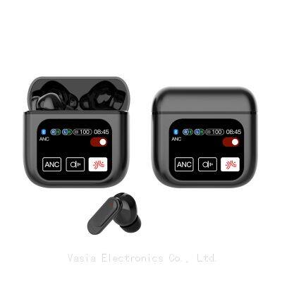 Innovative TWS Wireless Headphones & Earbuds with Smart Touch Screen: ANC & ENC Noise Reduction, Paired with Sport Smartwatch - Perfect for Active Lifestyles and Tech Lovers