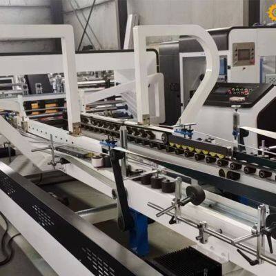 Corrugated carton box folder gluer machine