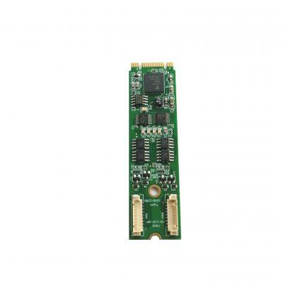 FBUS M.2 B Key and M Key  to 2 Ports Rs-232/422/485 DB9 Card.  Industrial-grade M.2 2-port Serial card High-speed